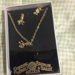 Barnum Bros & Bailey circus elephant necklace set